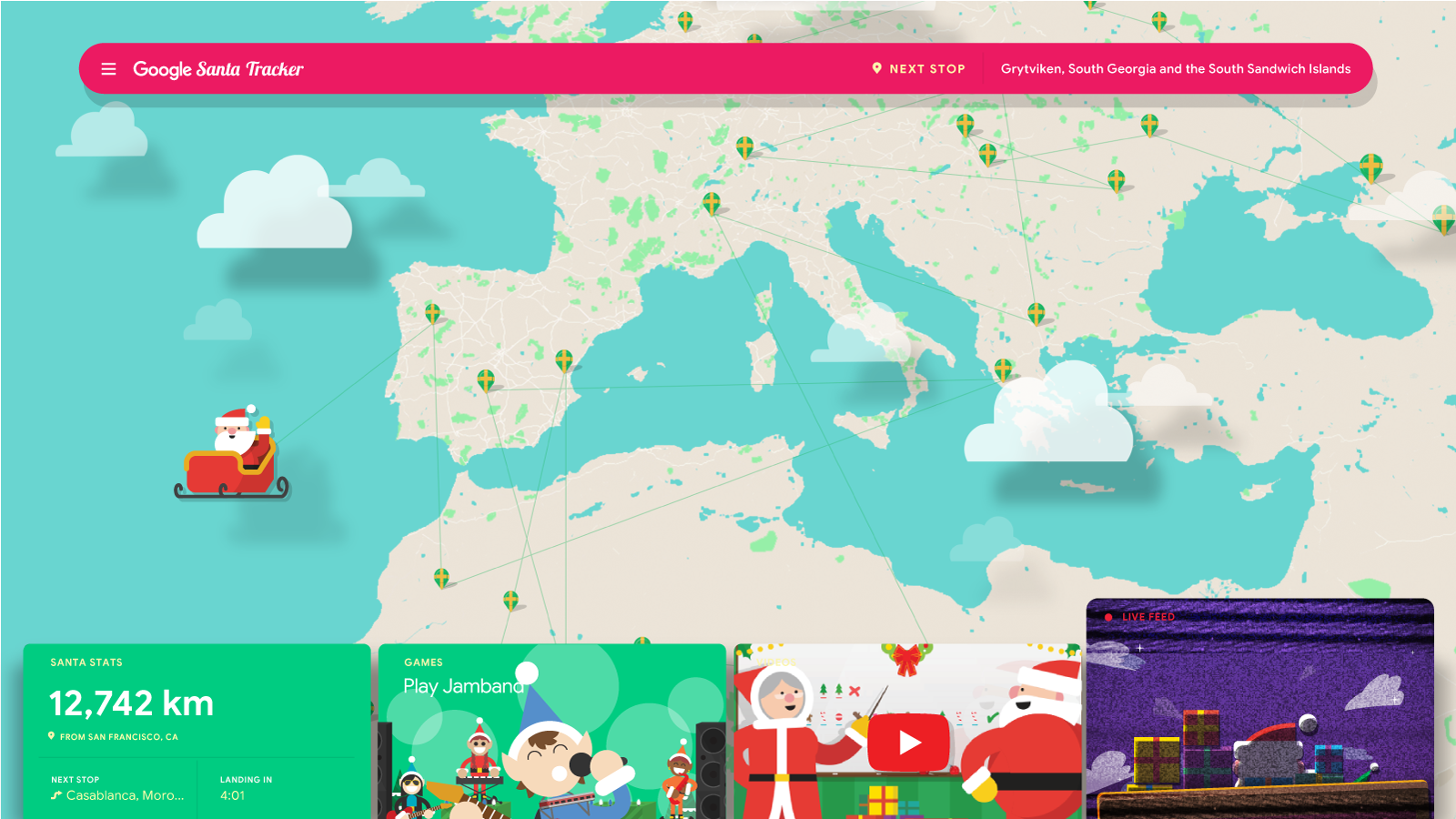 今年圣诞节你可以通过Google地图和智能助理跟踪圣诞老人 互联网 第3张