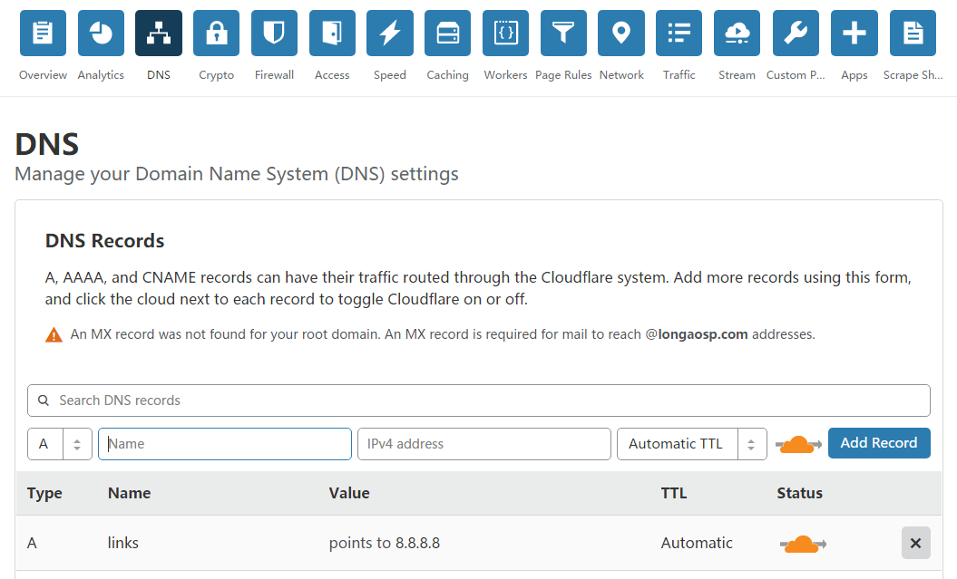 使用CloudFlare来做301跳转 域名无需备案，支持百度收录 教程资料 第6张
